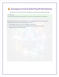 Emergency Fund & Debt Payoff Workbook